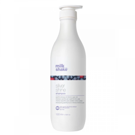 SAMPOANE - Sampon pentru par gri, blond sau alb Milk Shake Silver Shine, 1000 ml