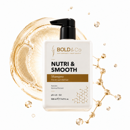 Sampon pentru par uscat si rebel BOLD&Co NUTRI&SMOOTH Shampoo, 500 ml [0]