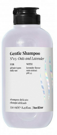 SAMPOANE - Sampon pentru toate tipurile de par cu ovaz si lavanda Farmavita Back Bar N°03, 250 ml