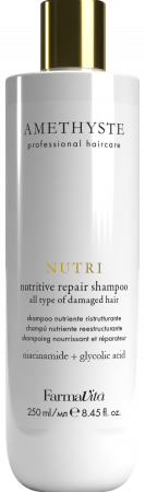 FIOLE TRATAMENT - Sampon profesional nutritiv reparator, cu niacinamide si acid glycolic, Farmavita Amethyste Nutri, 250 ml