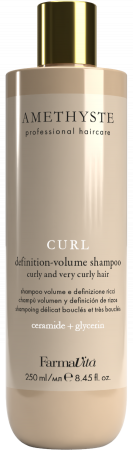 SAMPOANE - Sampon profesional pentru definirea buclelor si volum, cu ceramide si glicerina, Farmavita Amethyste Curl, 250 ml