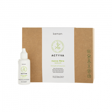 Serum tratament de restructurare pentru  par deteriorat, Kemon Actyva Nuova Fibra, 12 x 30 ml [0]