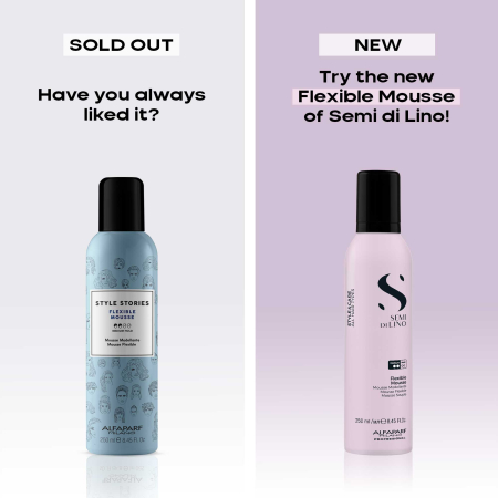 Spuma cu fixare medie pentru modelare Alfaparf Semi di Lino Style & Care Flexible Mousse, 250 ml [2]