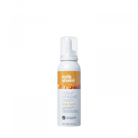 STYLING - Spuma de par nuantatoare Milk Shake Colour Whipped Cream, Beige Blond, 100 ml