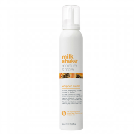 STYLING - Spuma de styling pentru par uscat Milk Shake Moisture & More Whipped Cream Foam, 200 ml