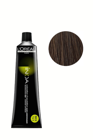 VOPSEA - Vopsea de par permanenta fara amoniac L`Oreal Professionnel Inoa 5.0, baza ultra-naturala, Saten Deschis, 60 ml