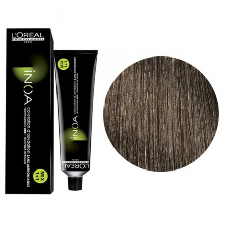 VOPSEA - Vopsea de par permanenta fara amoniac L`Oreal Professionnel Inoa 7.1, Blond Cenusiu, 60 ml