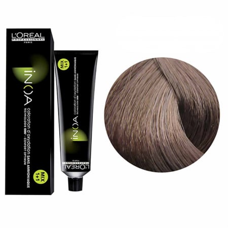 VOPSEA - Vopsea de par permanenta fara amoniac L`Oreal Professionnel Inoa 8.11,  Blond Cenusiu Foarte Deschis, 60 ml