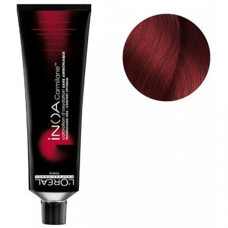 VOPSEA - Vopsea de par permanenta fara amoniac L`Oreal Professionnel Inoa Carmilane C6.66, Blond Rosu Inchis, 60 ml