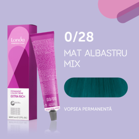 VOPSEA SI PRODUSE TEHNICE - Vopsea de par permanenta Londa Professional Permanent Color Cream 0/28, Mix Verde Petrol, 60 ml