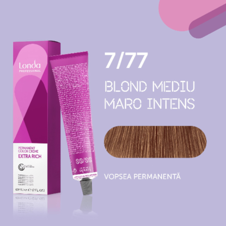 VOPSEA - Vopsea de par permanenta Londa Professional Permanent Color Cream 7/77, Blond Mediu Maro Intens, 60 ml