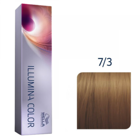 VOPSEA - Vopsea de par permanenta Wella Professionals Illumina Color 7/3, 60 ml