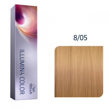 VOPSEA - Vopsea de par permanenta Wella Professionals Illumina Color 8/05, 60 ml