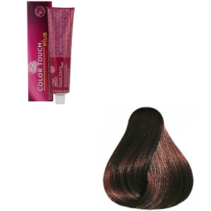 VOPSEA - Vopsea de par semi-permanenta Wella Professionals Color Touch Plus 55/04, Castaniu Deschis Intens Natural Roscat, 60 ml