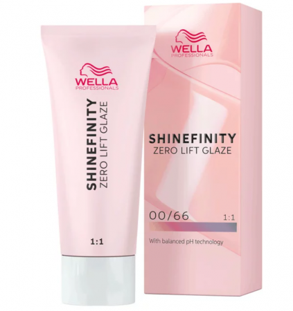 VOPSEA - Vopsea de par semi-permanenta Wella Professionals Shinefinity Zero Lift Glaze 00/66, Violet Booster, 60 ml