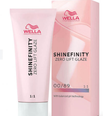 VOPSEA - Vopsea de par semi-permanenta Wella Professionals Shinefinity Zero Lift Glaze 00/89, Blue Booster, 60 ml