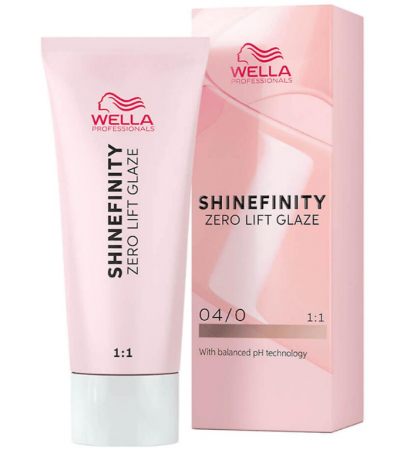 Vopsea de par semi-permanenta Wella Professionals Shinefinity Zero Lift Glaze 04/0, Natural Espresso, 60 ml [0]