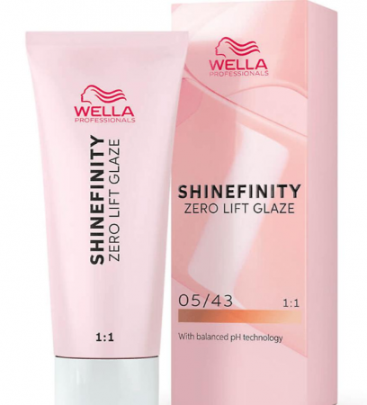 VOPSEA - Vopsea de par semi-permanenta Wella Professionals Shinefinity Zero Lift Glaze 05/43, Warm Hot Chili, 60 ml