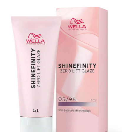 VOPSEA - Vopsea de par semi-permanenta Wella Professionals Shinefinity Zero Lift Glaze 05/98, Cool Steel Orchid, 60 ml