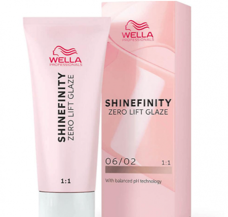 VOPSEA - Vopsea de par semi-permanenta Wella Professionals Shinefinity Zero Lift Glaze 06/02, Natural Dark Sage, 60 ml