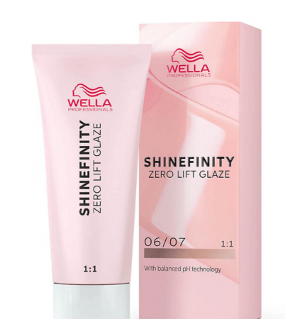VOPSEA - Vopsea de par semi-permanenta Wella Professionals Shinefinity Zero Lift Glaze 06/07, Natural Deep Walnut, 60 ml