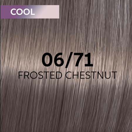 Vopsea de par semi-permanenta Wella Professionals Shinefinity Zero Lift Glaze 06/71, Cool Frosted Chestnut, 60 ml [1]