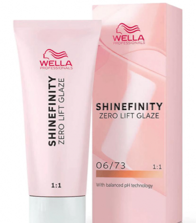 VOPSEA - Vopsea de par semi-permanenta Wella Professionals Shinefinity Zero Lift Glaze 06/73, Warm Caramel Chocolate, 60 ml