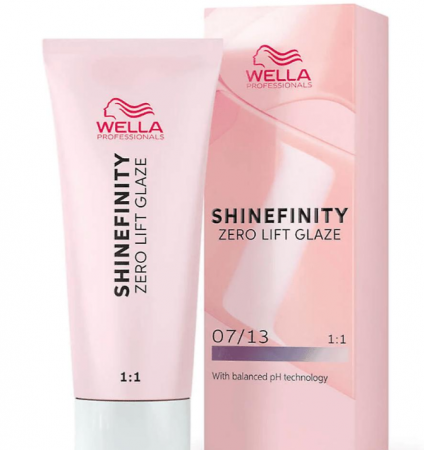 VOPSEA - Vopsea de par semi-permanenta Wella Professionals Shinefinity Zero Lift Glaze 07/13, Cool Toffee Cream, 60 ml