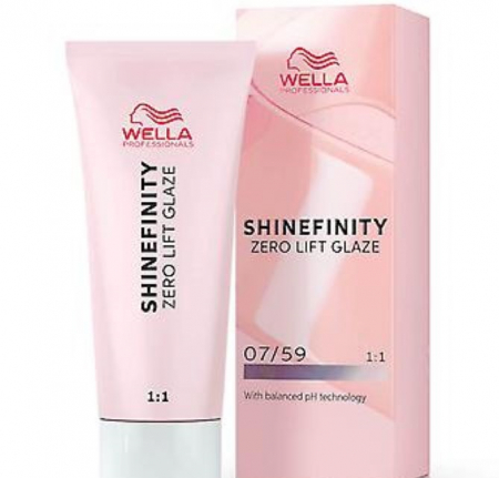 VOPSEA - Vopsea de par semi-permanenta Wella Professionals Shinefinity Zero Lift Glaze 07/59, Cool Strawberry Wine, 60 ml