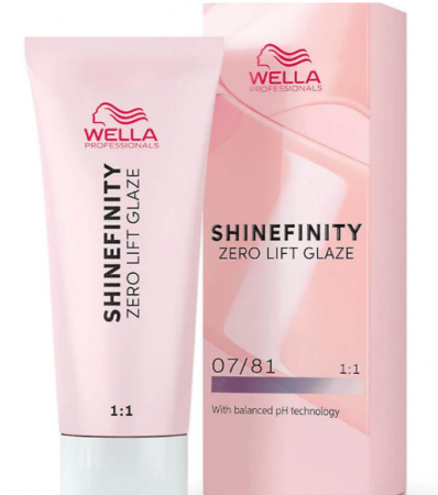 VOPSEA - Vopsea de par semi-permanenta Wella Professionals Shinefinity Zero Lift Glaze 07/81, Cool Smoky Opal, 60 ml