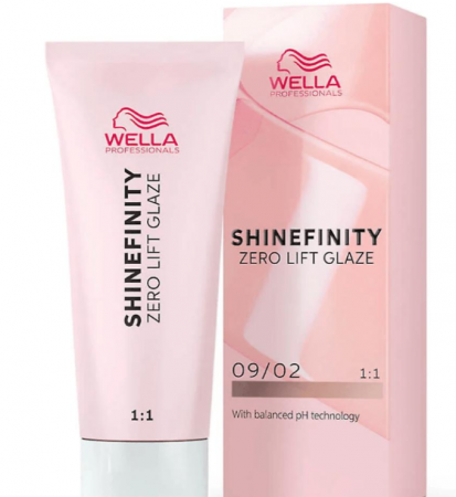 Vopsea de par semi-permanenta Wella Professionals Shinefinity Zero Lift Glaze 09/02, Natural Soft Sage, 60 ml [0]