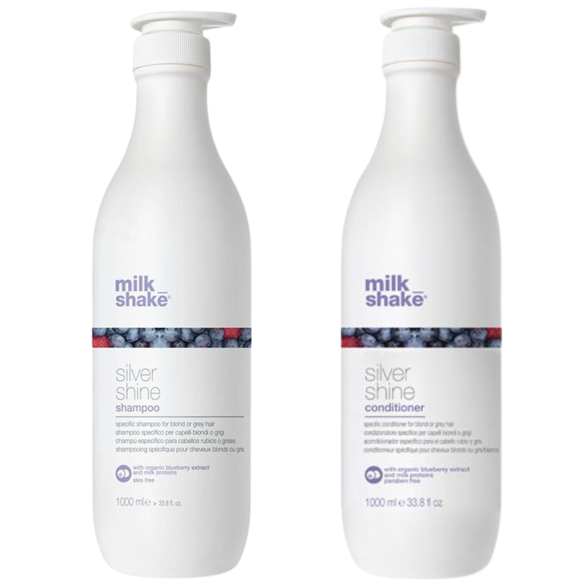 Kit pentru par gri, blond sau alb Milk Shake Silver Shine, Salon Size