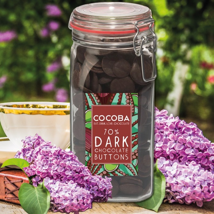 Borcan gigant cu năsturei de ciocolată neagră 70% 900G [5]