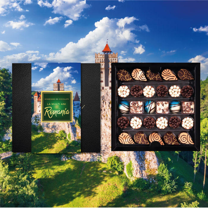 Colecția Gentleman „Castelul Bran” - Bomboane de ciocolată 180G - Ediția „La mulți ani, România” [1]
