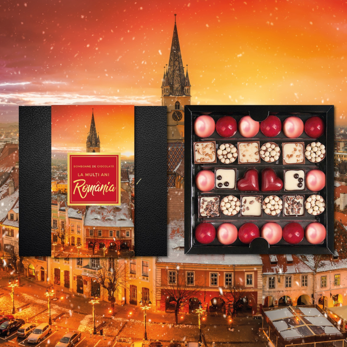 Colecția Lady „Ninsoare la Sibiu” - Bomboane de ciocolată cu umplutură 180G - Ediția „La mulți ani, România” [1]