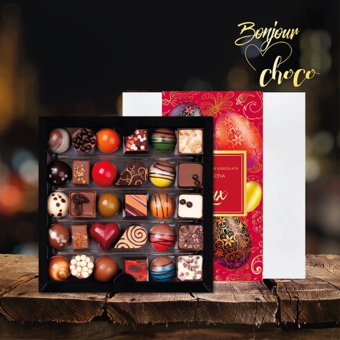 Colecția Lux Paște - Bomboane de ciocolată cu umplutură 200G [12]