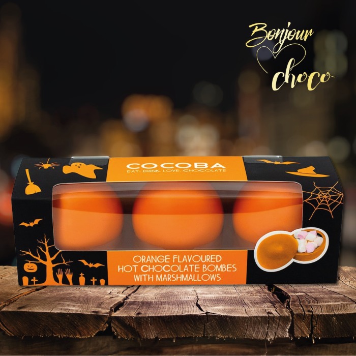 Set 3 sfere de ciocolată cu bezele și aromă de portocale 150G [7]