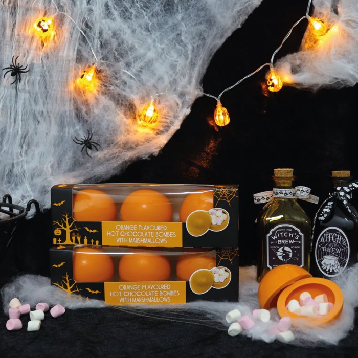 Set 3 sfere de ciocolată cu bezele și aromă de portocale 150G [3]