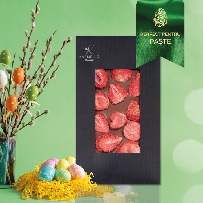 Lambada - Tabletă ciocolată cu lapte și căpșuni 100G [5]