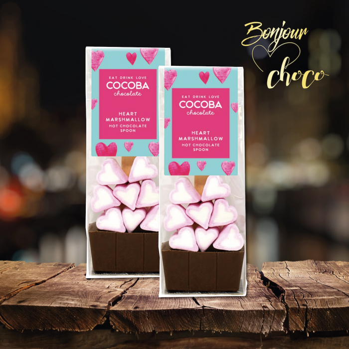 Lingura ciocolata cu lapte si bezele inimioara 50G [5]