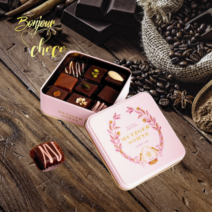 Maggiore Lebkuchen - Praline de ciocolata cu turta dulce in cutie metalica roz 115G [3]