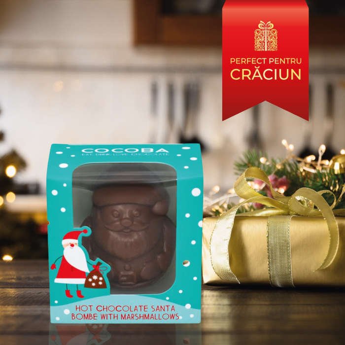 Moș Crăciun - Figurină de ciocolată cu lapte și bezele 50G [3]