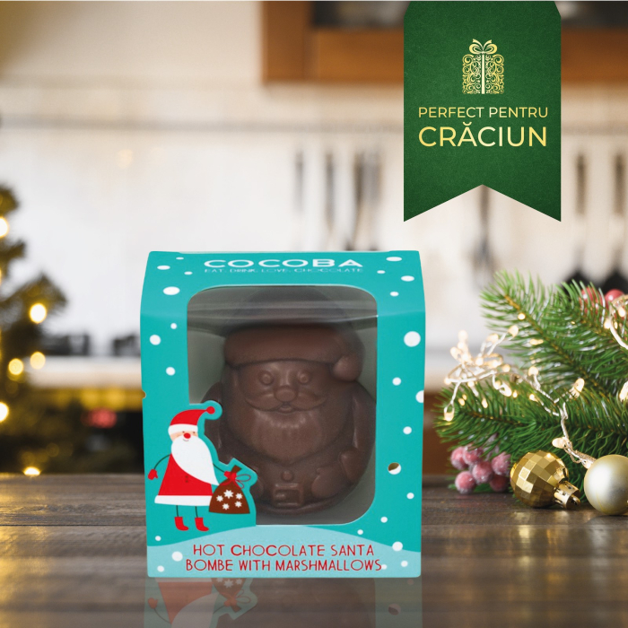 Moș Crăciun - Figurină de ciocolată cu lapte și bezele 50G [1]