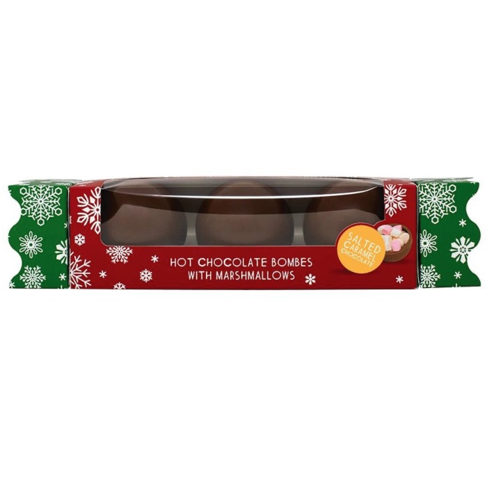 Set 3 sfere de ciocolată cu lapte și caramel sărat cu bezele 150G - Ediție Crăciun [1]