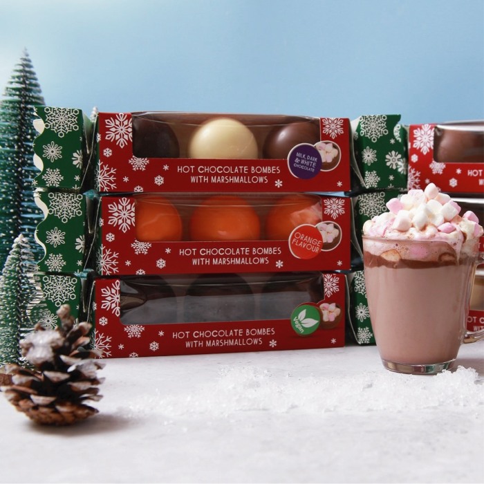 Set 3 sfere de ciocolată mixtă cu bezele 150G - Ediție Crăciun [2]