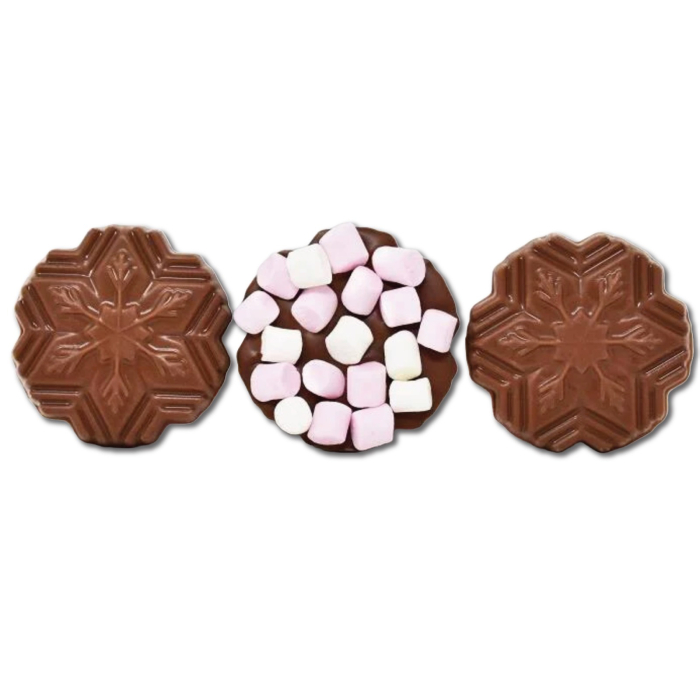 Set 3 fulgi de zapada din ciocolata cu lapte si bezele 135G [4]