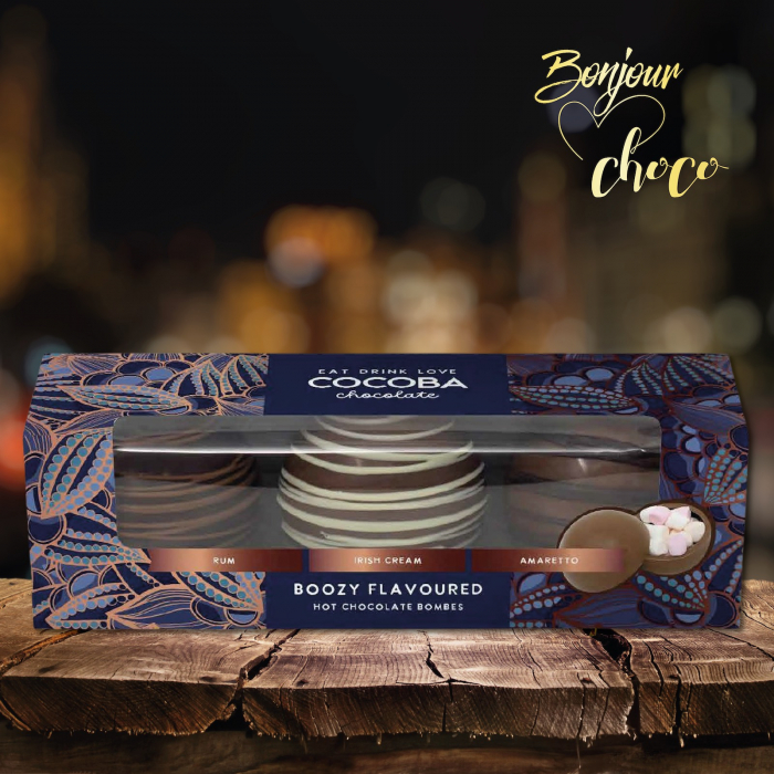 Set 3 sfere de ciocolata cu bezele si aroma de alcool 150G [5]