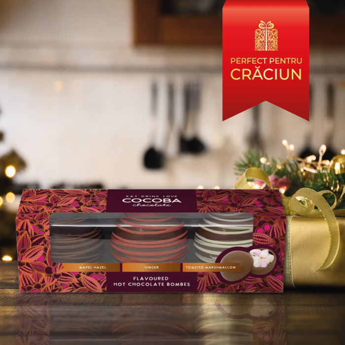 Set 3 sfere de ciocolată cu bezele și aromă de iarnă 150G [3]