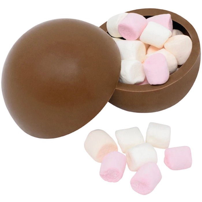 Set 3 sfere de ciocolata cu lapte si caramel sarat cu bezele 150G [7]