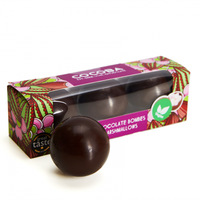 Set 3 sfere de ciocolată neagră cu bezele 150G [8]